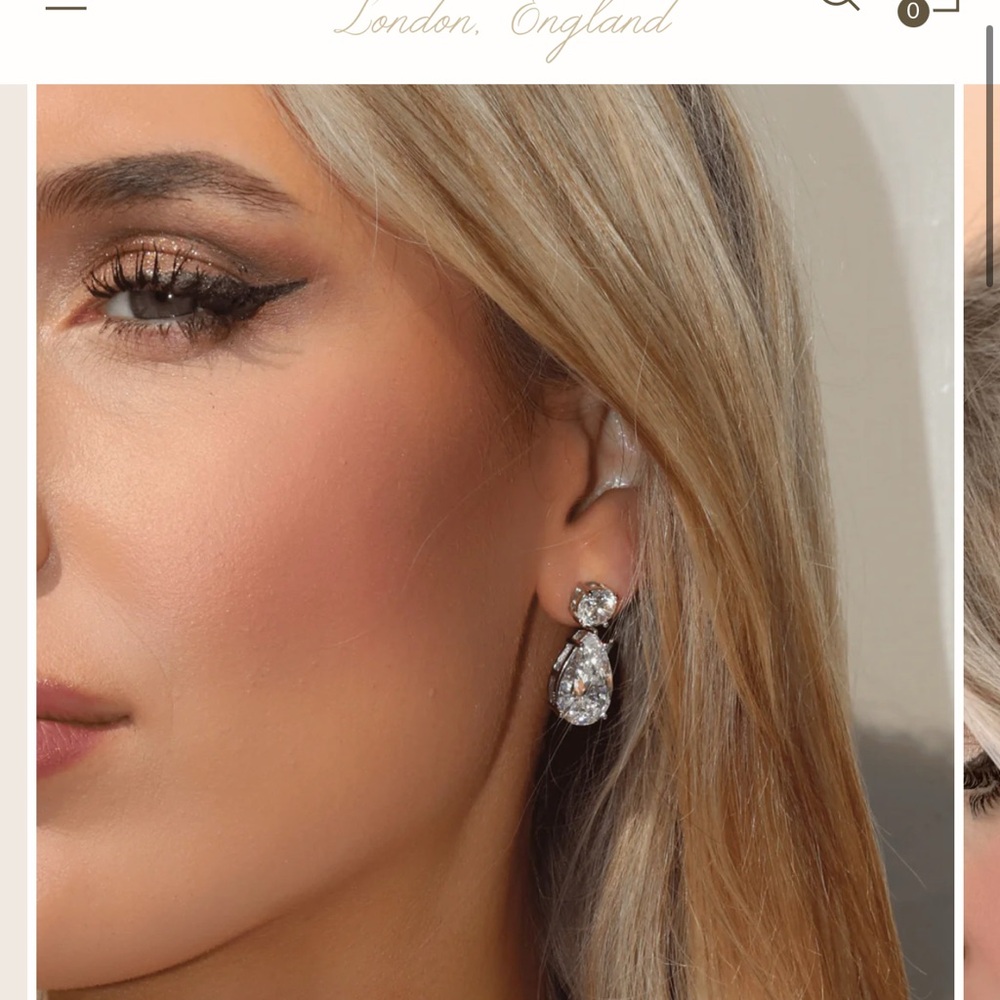 Teardrop Bridal Earrings - Nice Cream London